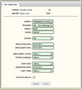 Admissions - New Application